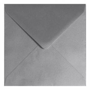 Sobres cuadrados - Sobre Plata Cuadrado Metálico 